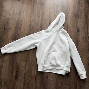 White Hoodie with Front Pocket
